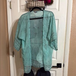 Green Oversized Dolman Sleeve Tunic